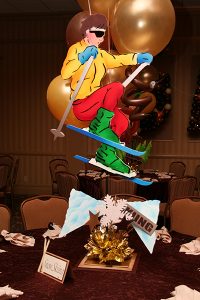 Skier Centerpiece - Winter