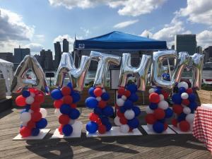 Macy's 4th of July Patriotic Organic Balloon Columns, Mylar Foil Balloon Letters