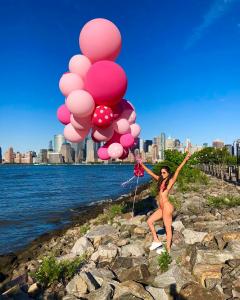 Jen Selter Swimsuit Pink Balloons